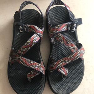 Orange/Red Chaco with accent colors (Size 9)